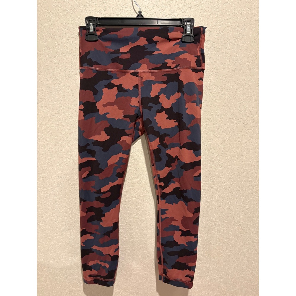 Lululemon Wunder Under HR Crop 21 Heritage 365 Camo Brier Rose Multi Size 8